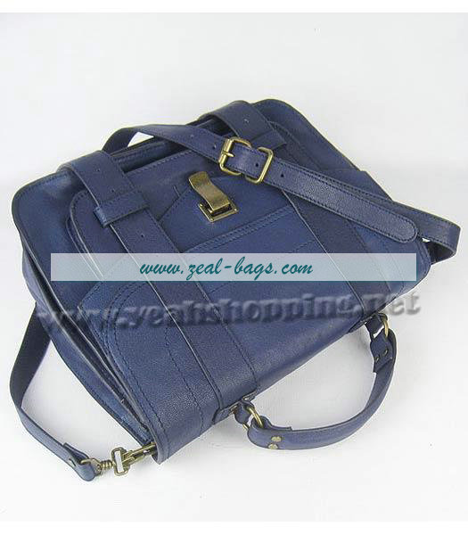 Knockoff Proenza Schouler Suede PS1 Satchel Bag in Blue Lambskin